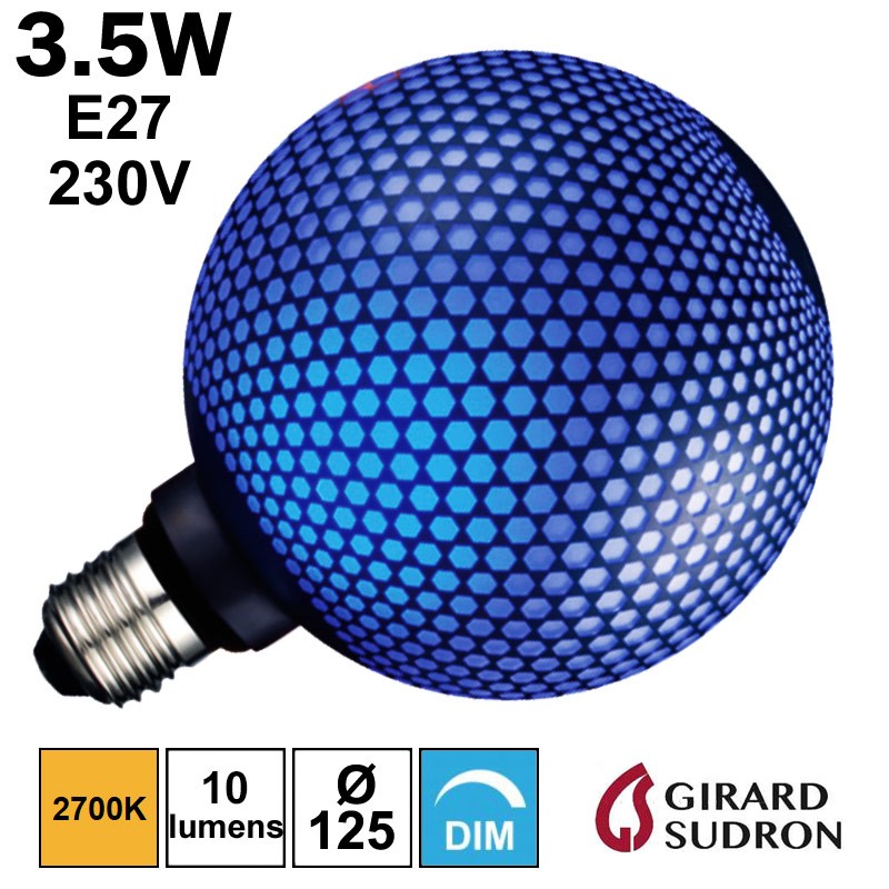 Ampoule Globe Hexagones 6W E27 230V - GIRARD SUDRON 174116
