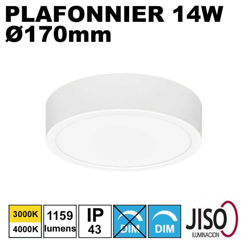 JISO 26314 - Plafonnier rond 14W