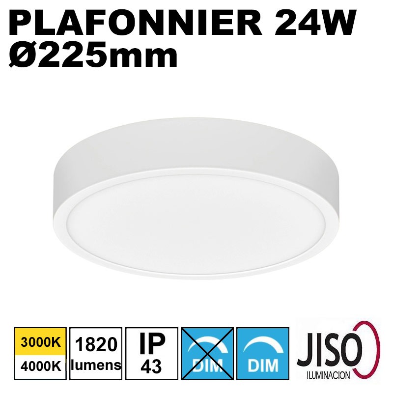 JISO 26324 - Plafonnier rond 24W