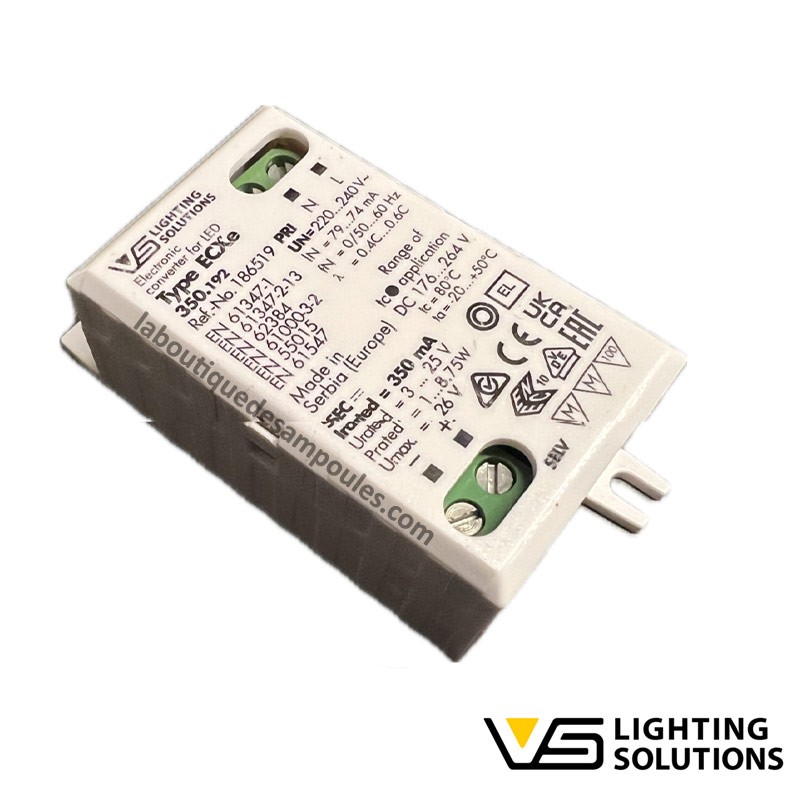 VOOSLOH 186519 - Alimentation LED 350mA de 1.05 à 8.8W