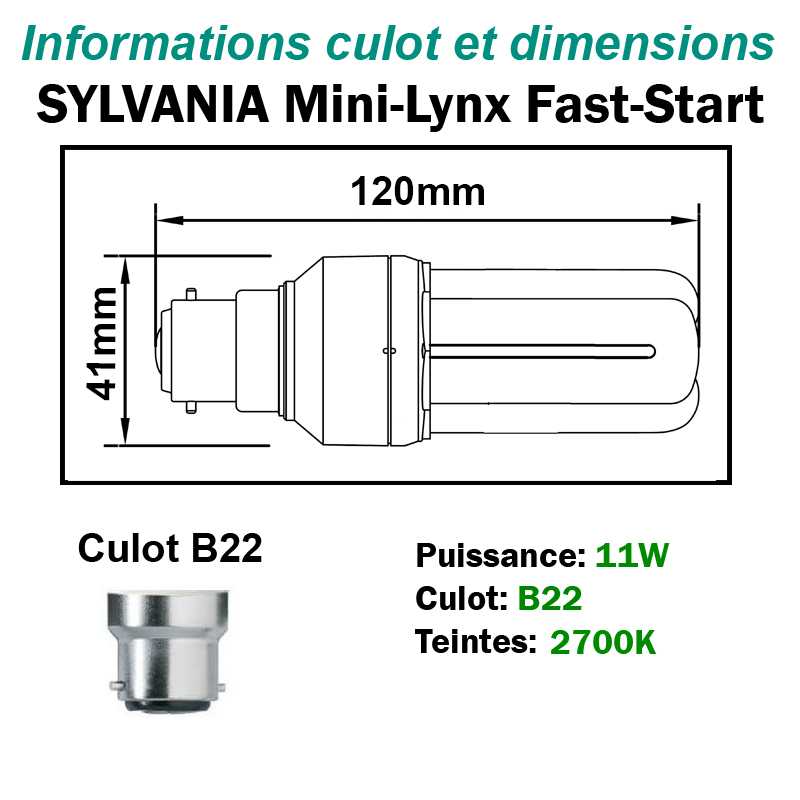 SYLVANIA 11W FAST-START B22