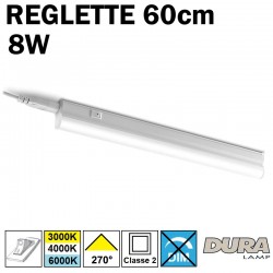 Réglette LED 60cm avec inter - DURALAMP Filino 8W