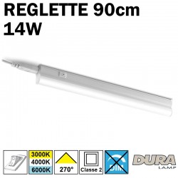 Réglette LED 90cm avec inter - DURALAMP Filino 14W