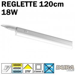 Réglette LED 120cm avec inter - DURALAMP Filino 18W