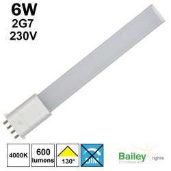 Tube LED 2G7 qui remplace fluocompacte 11W 840