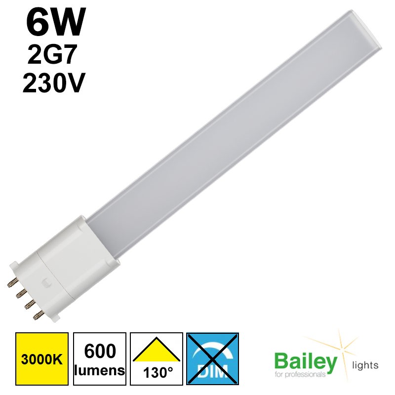 Tube LED 2G7 qui remplace fluocompacte 11W 830