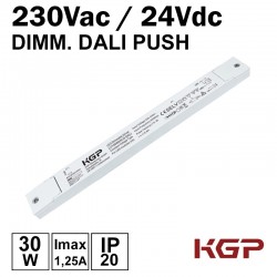 Transformateur dimmable DALI PUSH 24Vdc 30W - KGP