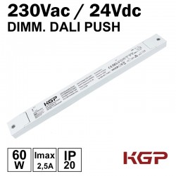 Transformateur dimmable DALI PUSH 24Vdc 60W - KGP