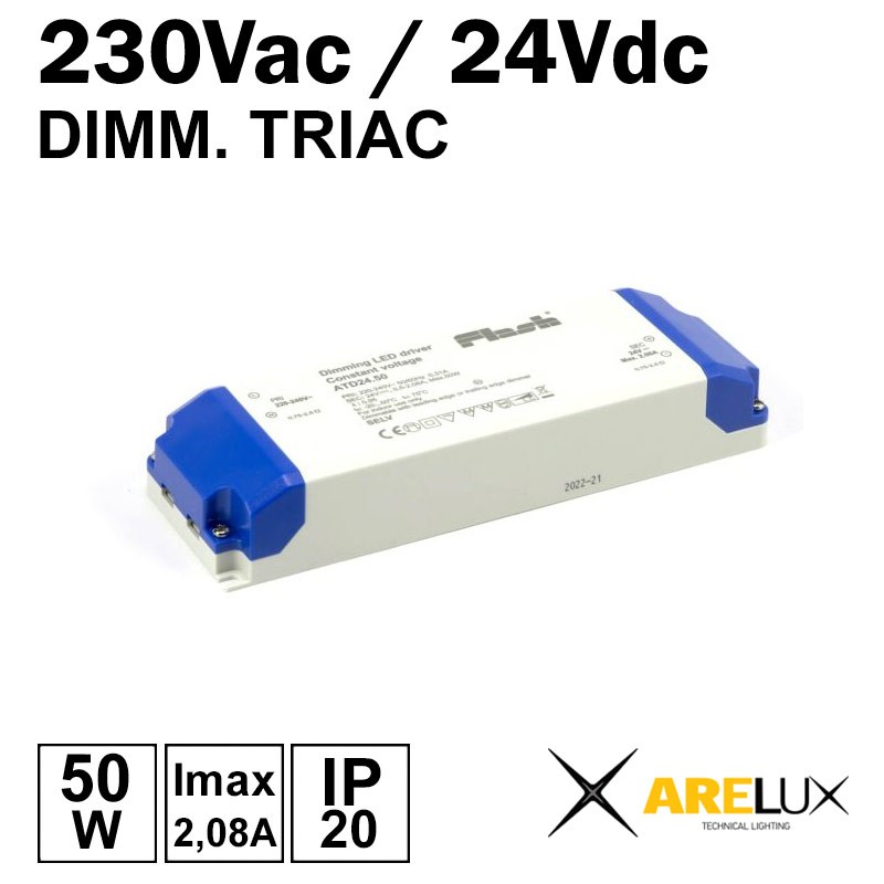 Transformateur dimmable TRIAC 24Vdc 50W - FLASH