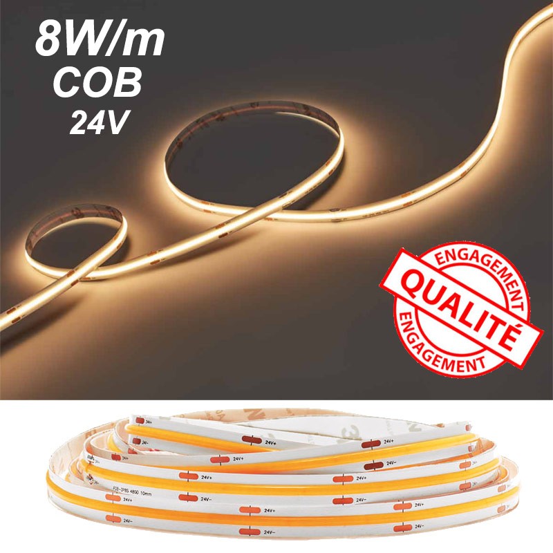 Bandes LED COB 8W JISO 80008 - Ligne de lumière continue