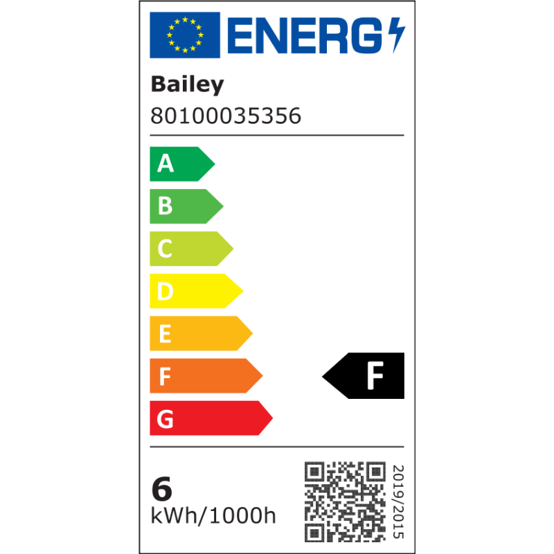 Classe énergétique ampoule BAILEY 80100035356