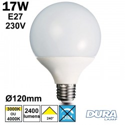Ampoule globe Ø120mm LED 17W DURALAMP DG657