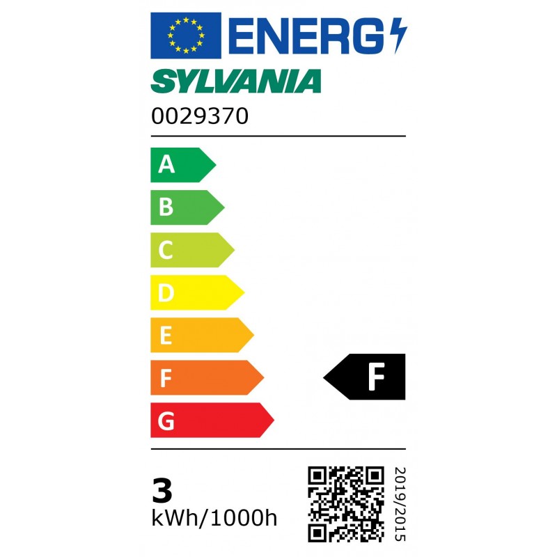Classe énergétique ampoule SYLVANIA 0029370