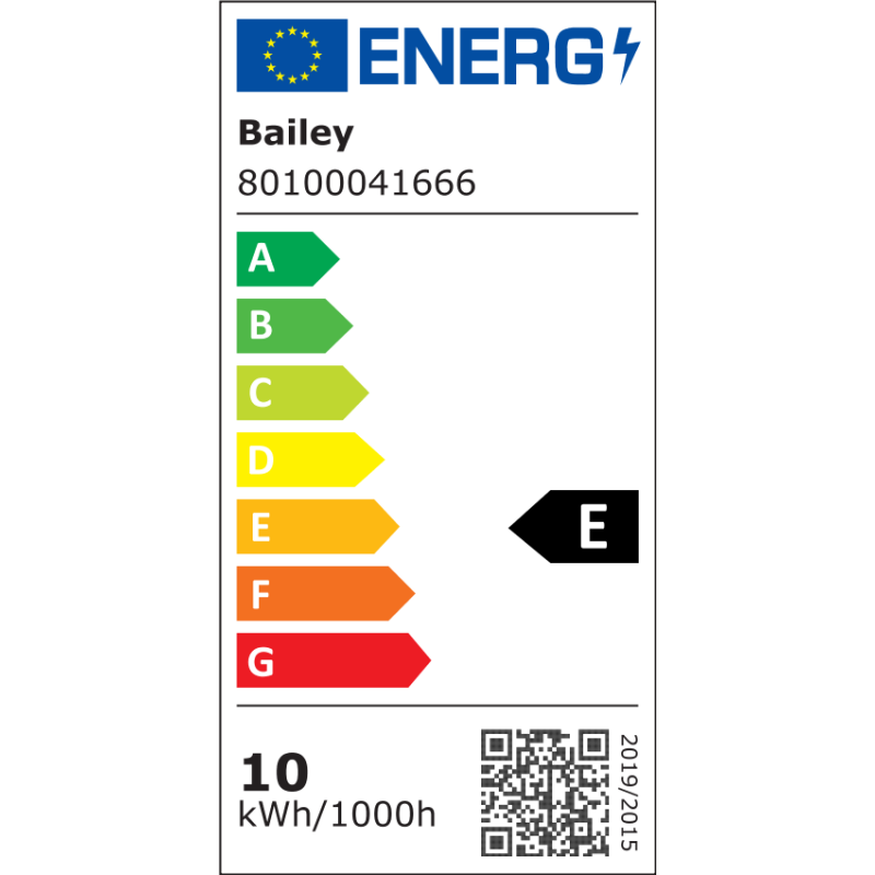 Classe énergétique ampoule BAILEY 80100041666