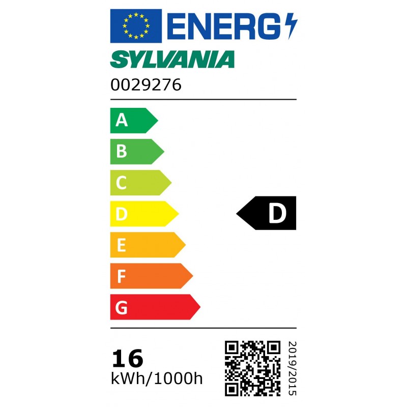 Classe énergétique ampoule SYLVANIA 0029276