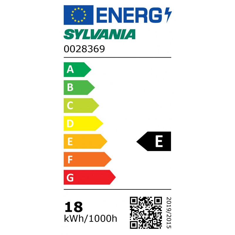 Classe énergétique ampoule SYLVANIA 0028369
