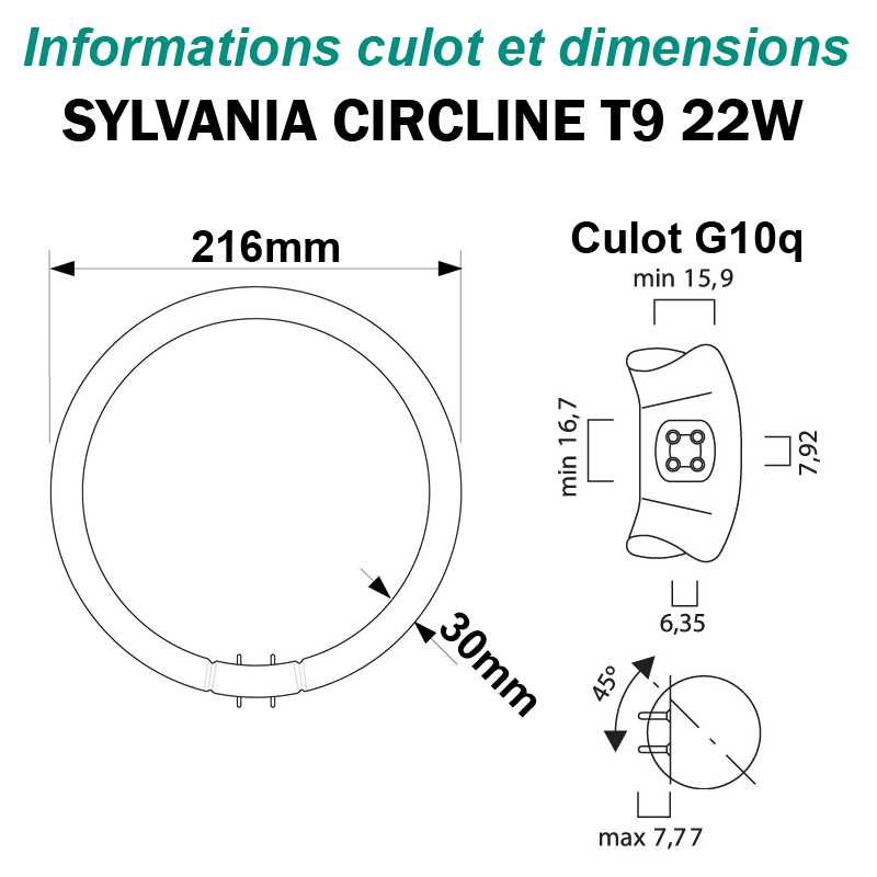 SYLVANIA 22W CIRCLINE G10q