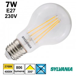 Ampoule filament LED 7W E27 230V - SYLVANIA 0029327 0029329