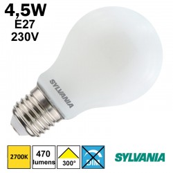 Ampoule satinée filament LED 4,5W E27 230V - SYLVANIA 0029335