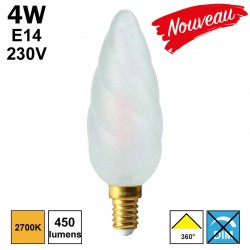Ampoule flamme torsadée géante E14 - Girard Sudron 713202