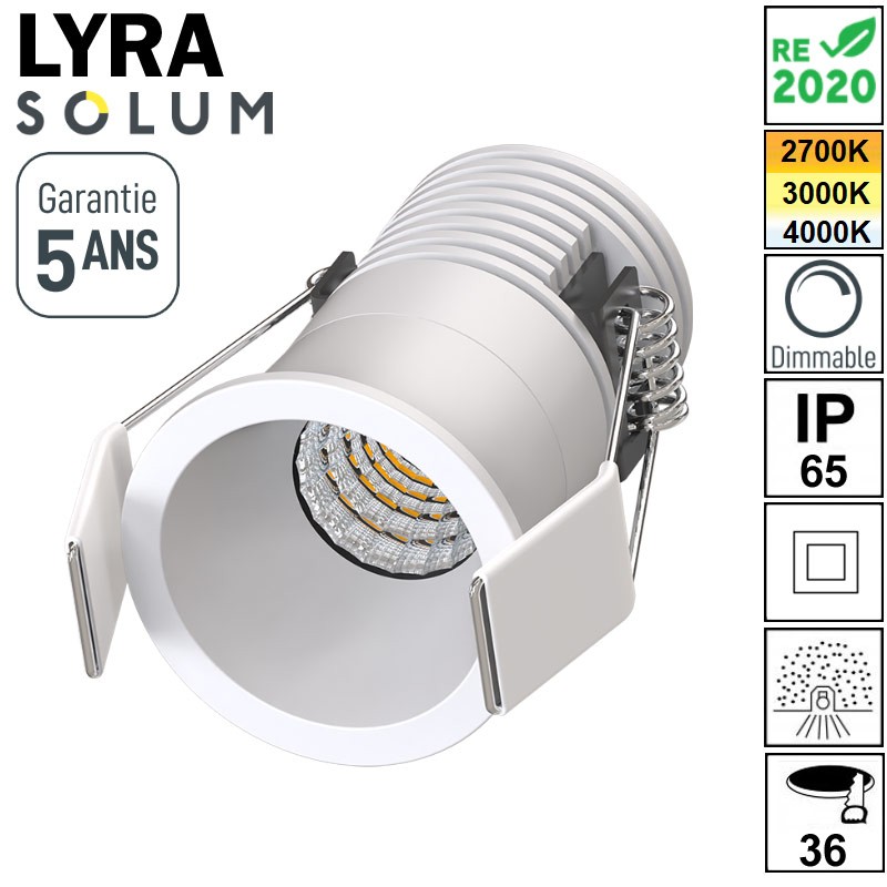 SOLUM LYRA S0210490D - Mini spot blanc de plafond