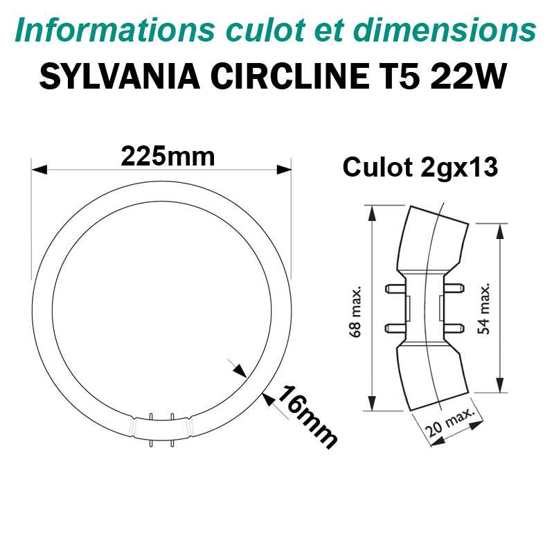 SYLVANIA 22W CIRCLINE Gx13