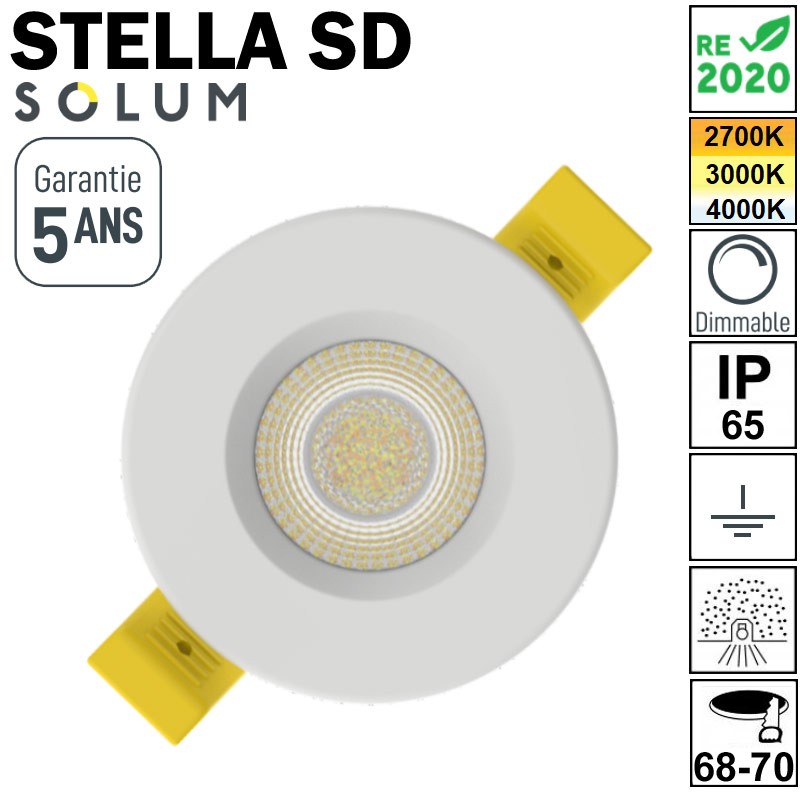 Spot économique SOLUM STELLA - Luminaire encastré de plafond