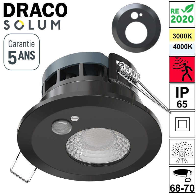 SOLUM DRACO spot encastré de plafond avec détecteur
