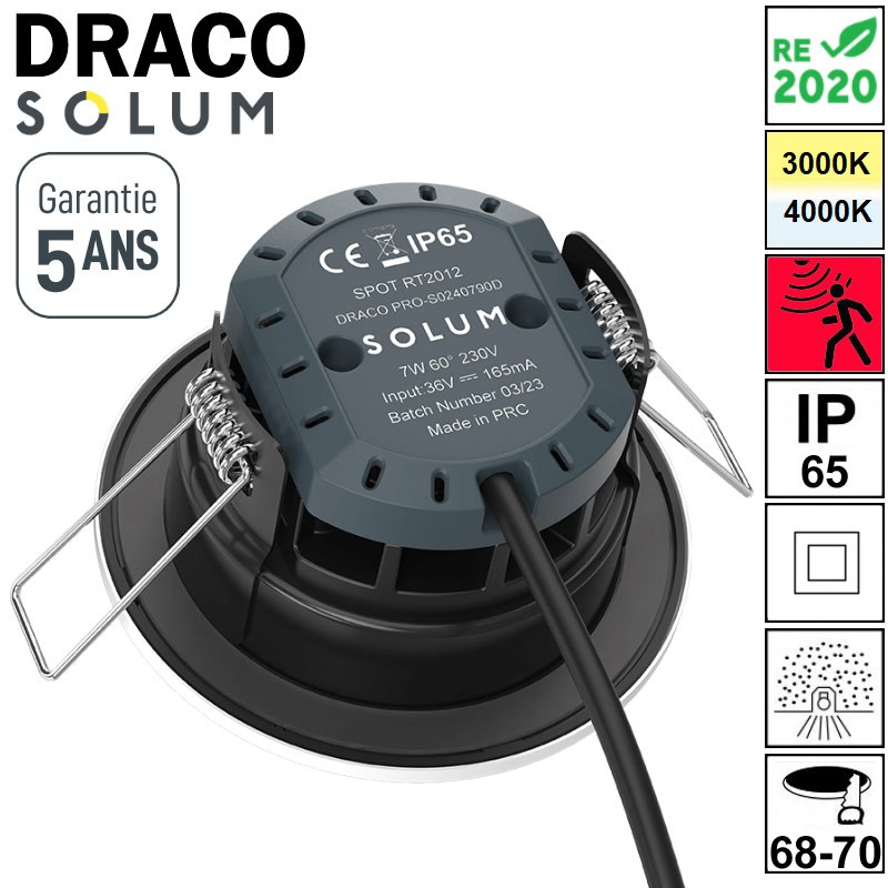 Spot SOLUM DRACO vue arrière