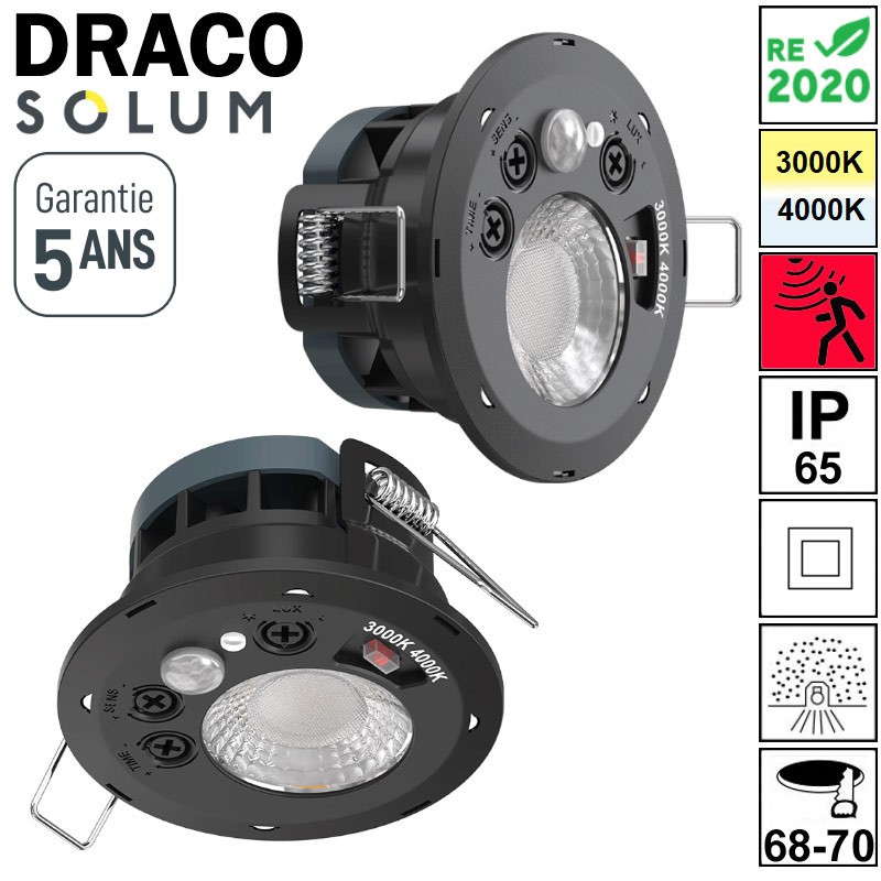 Réglage du spot à détection SOLUM DRACO