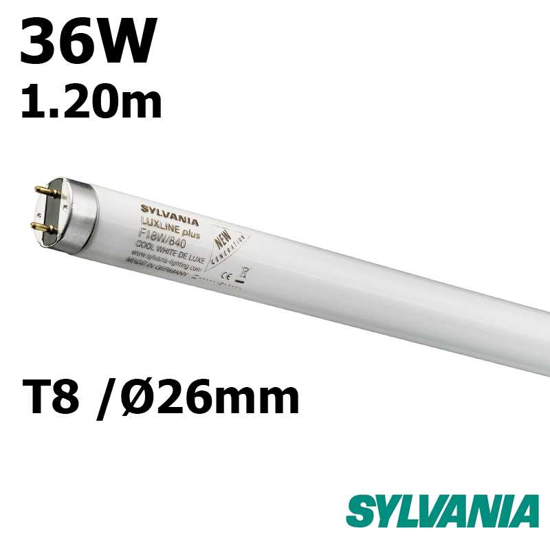 Tube fluo Sylvania luxeline 36W Lumière du jour 6500K 865 code 0001512