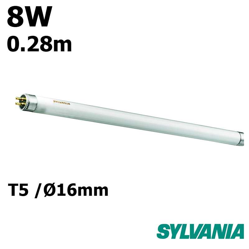 Tube fluorescent miniature T5 8W Ø16mm