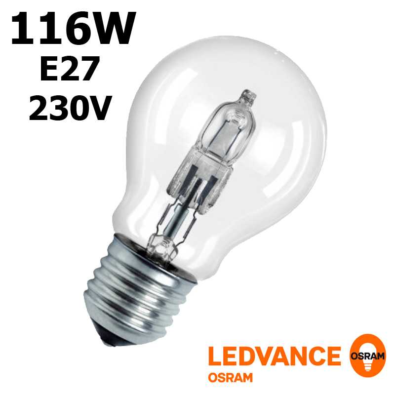 Ampoule eco-halogène 116W E27 230V RADIUM OSRAM