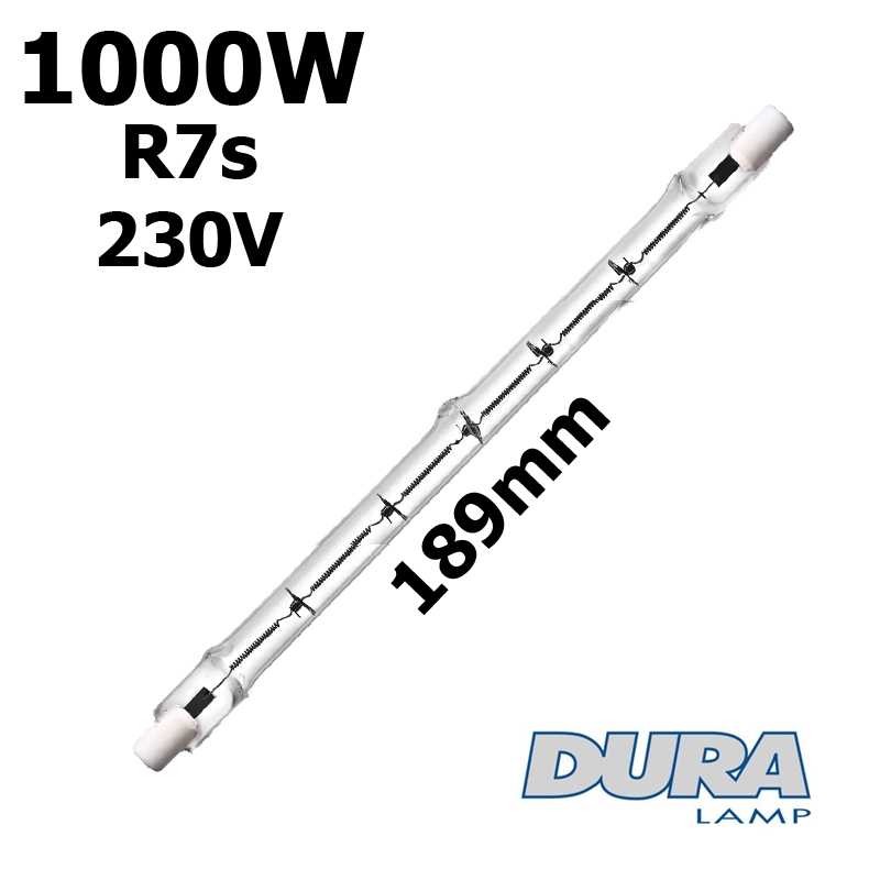 Tube 1000W R7s 230V 189mm - lampe halogene