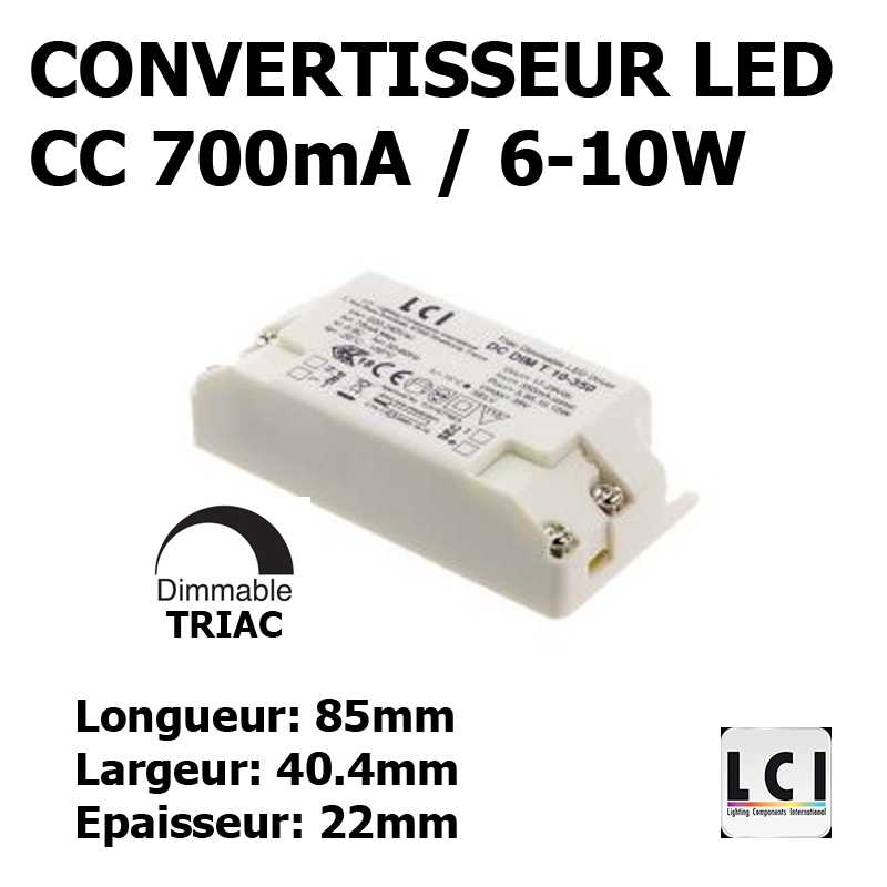 CONVERTISSEUR LED DIMMABLE 10W 700mA