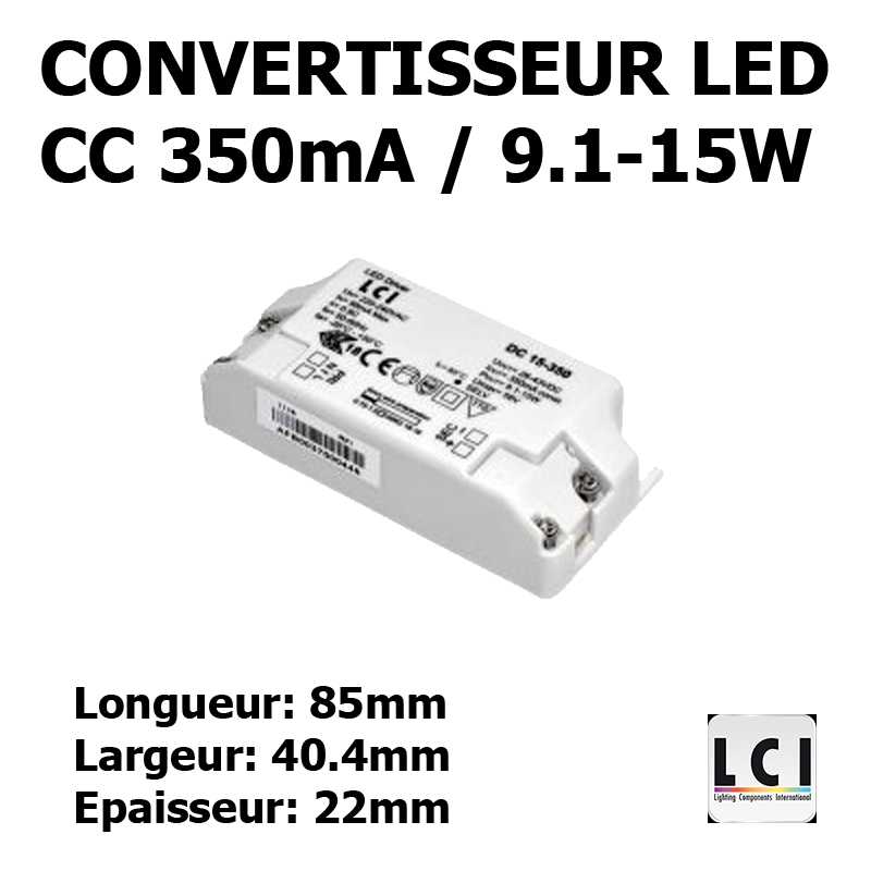 CONVERTISSEUR LED 15W 350mA CONVERTISSEUR LED 15W 350mA