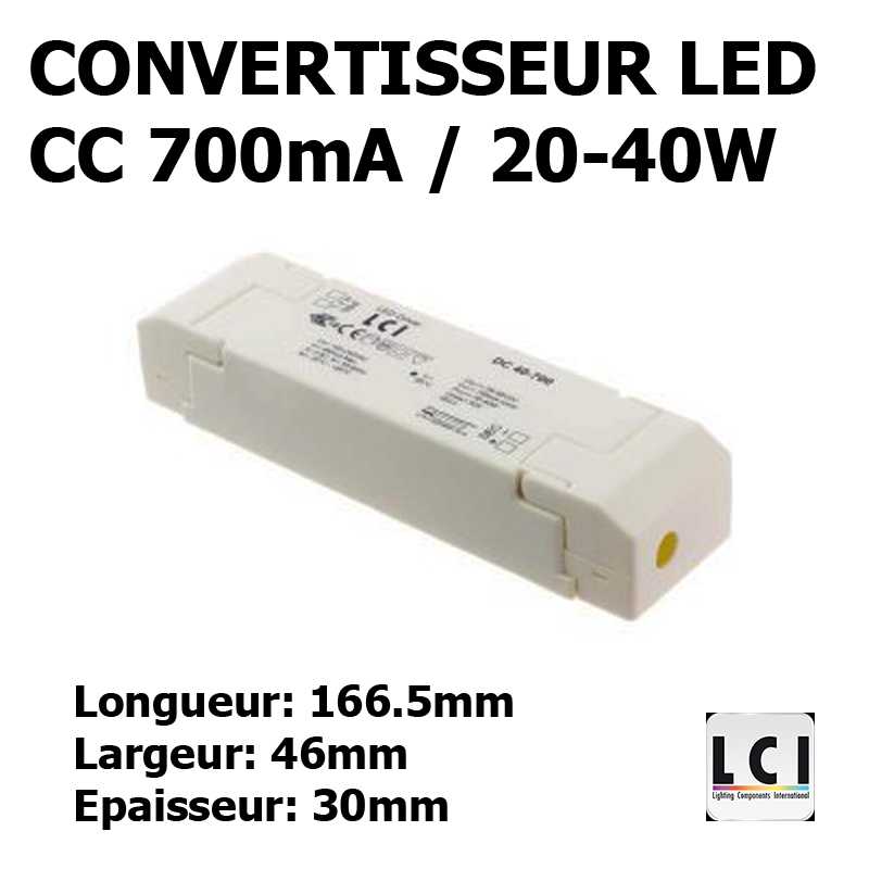 CONVERTISSEUR LED 40W 700mA CONVERTISSEUR LED 40W 700mA