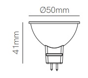 Dimension ampoule LED 12V MR16 - BENEITO SYSTEM