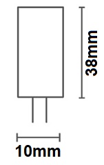 Dimensions ampoule 12V G4 DURALAMP 01943SIL