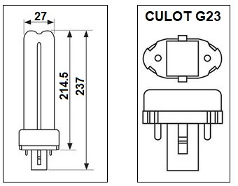 Lampe 9W G23