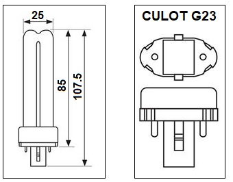 Lampe G23 5W