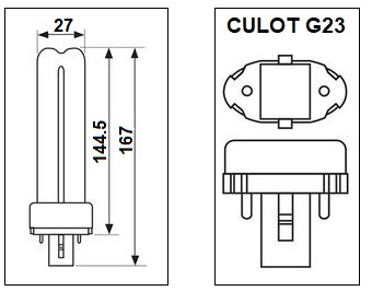 Lampe G23 9W