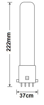Dimensions ampoules LED 2G7 6W