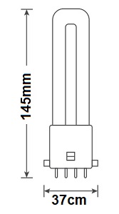 Dimensions ampoules LED 2G7 4,5W