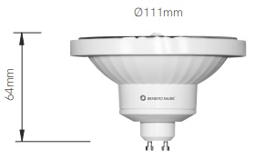 Dimension ampoule LED BENEITO DOLE AR111