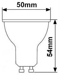 LED 3.1W GU10 230V - SYLVANIA RefLED Ø50mm