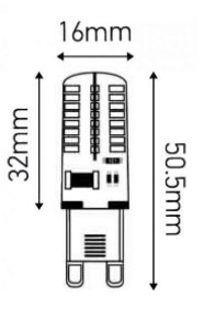 Dimensions LED G9 Girard Sudron