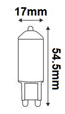 Dimensions LED G9 Girard Sudron 161171