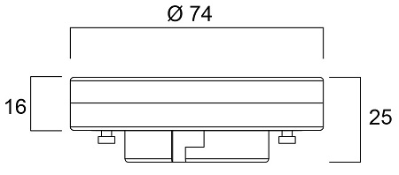 dimensions ampoule SYLVANIA ToLEDo Micro-Lynx LED GX53