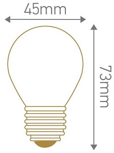 Dimensions lampe sphérique LED Girard Sudron 5W E27